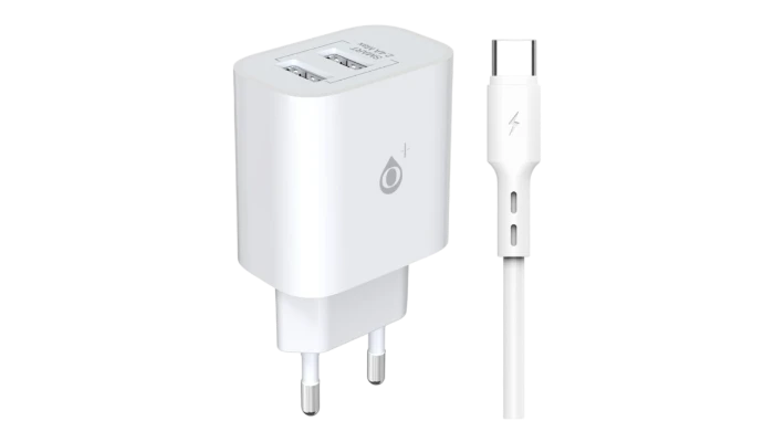 Cargador Completo Cable Tipo C, 2 Puertos