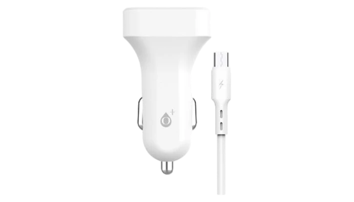 Cargador De Mechero Con 2 Entradas y Cable Micro USB